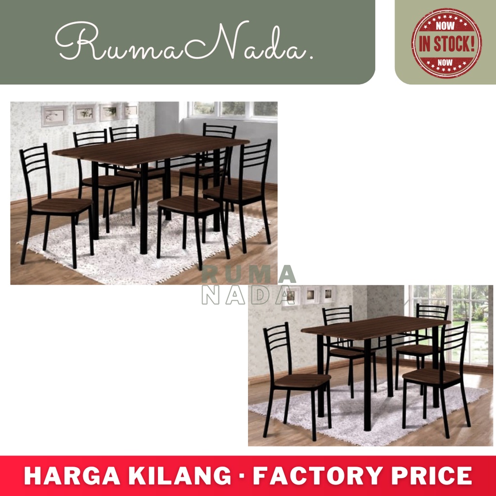 Simple Modern Dining Table Set / Dining Table / Dining Set Budget / Set Meja Mekan Murah / Ruang Makan / Kerusi Makan