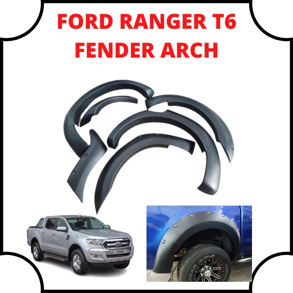 FORD RANGER T6 FENDER ARCH FLARES BIG WITH SKRU RANGER WHEEL ARCH ...