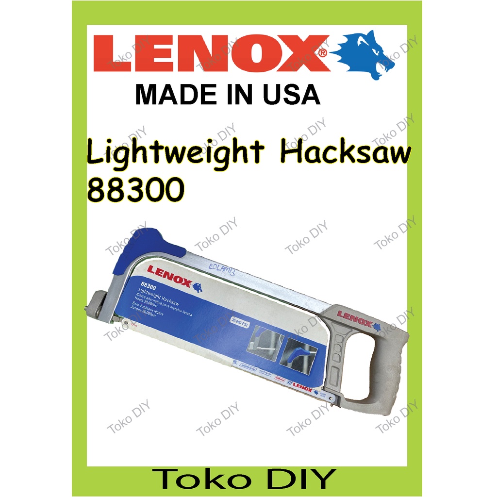 LENOX Lightweight Hacksaw 88300 C/W BLADE Heavy Duty (SOFT GRIP