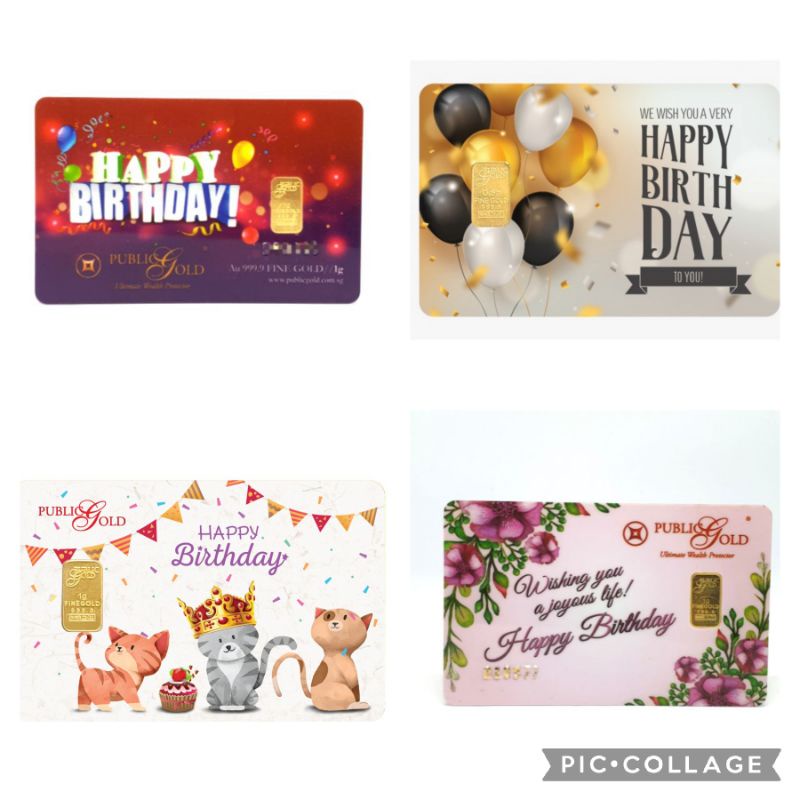 Public Gold PG Gold Bar (Au 999.9) 24K - Happy Birthday Edition