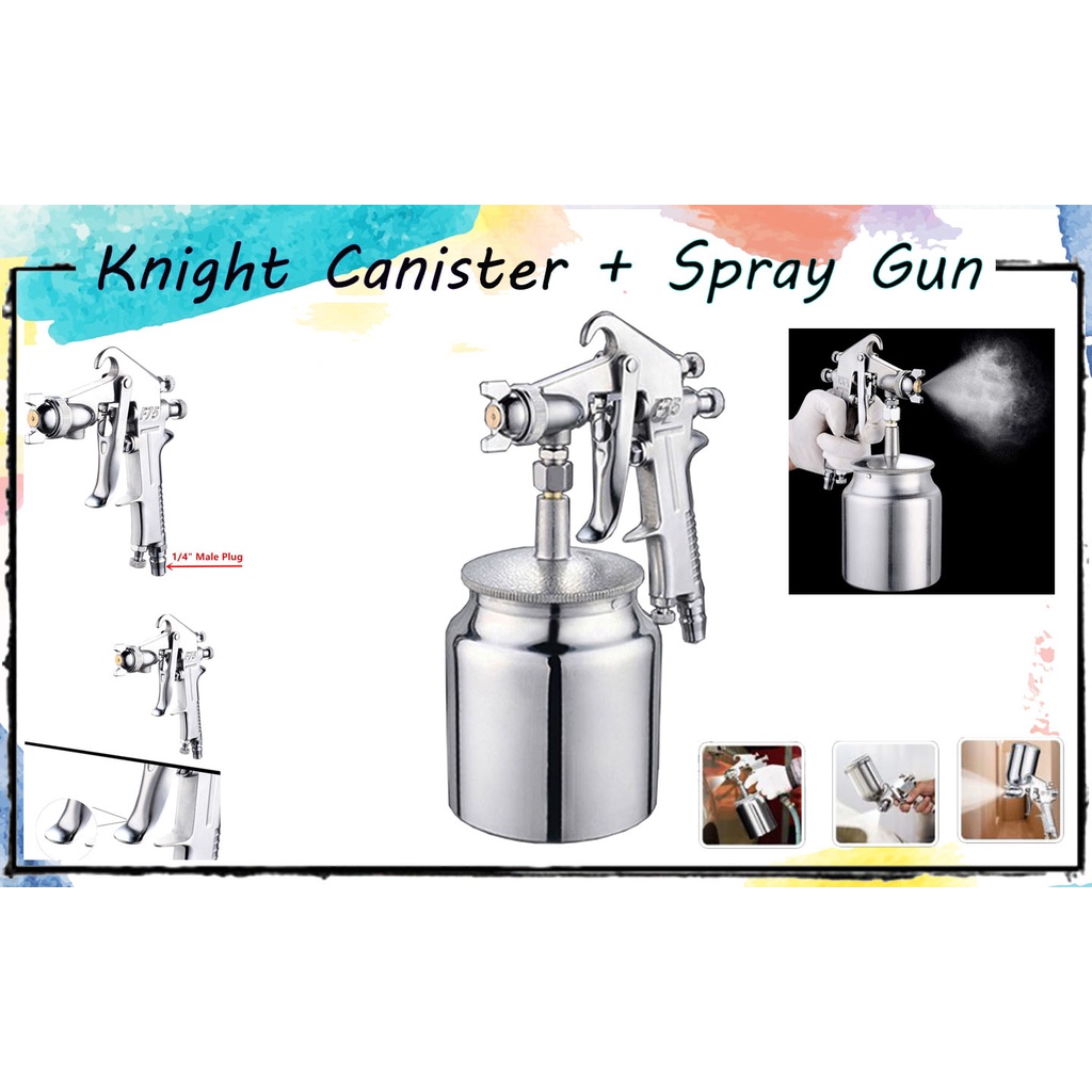 Knight Spray Gun & Canister 750cc F75S Spray Painting Cat Dinding