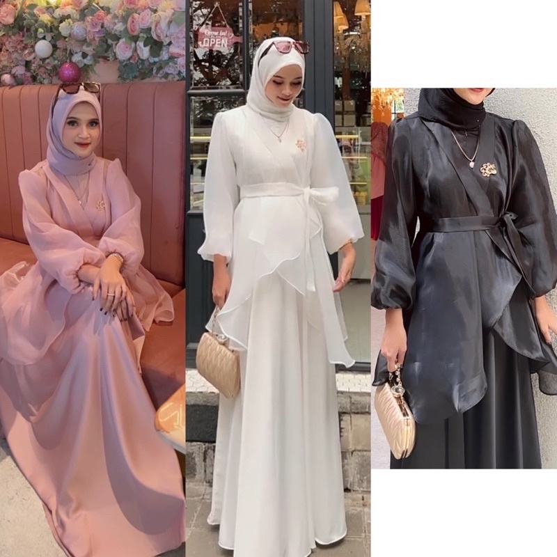 ZARA Baju kurung 2023 Inner Silk full furing Raya wanita dari INDONESIA dress Muslimah Casual
