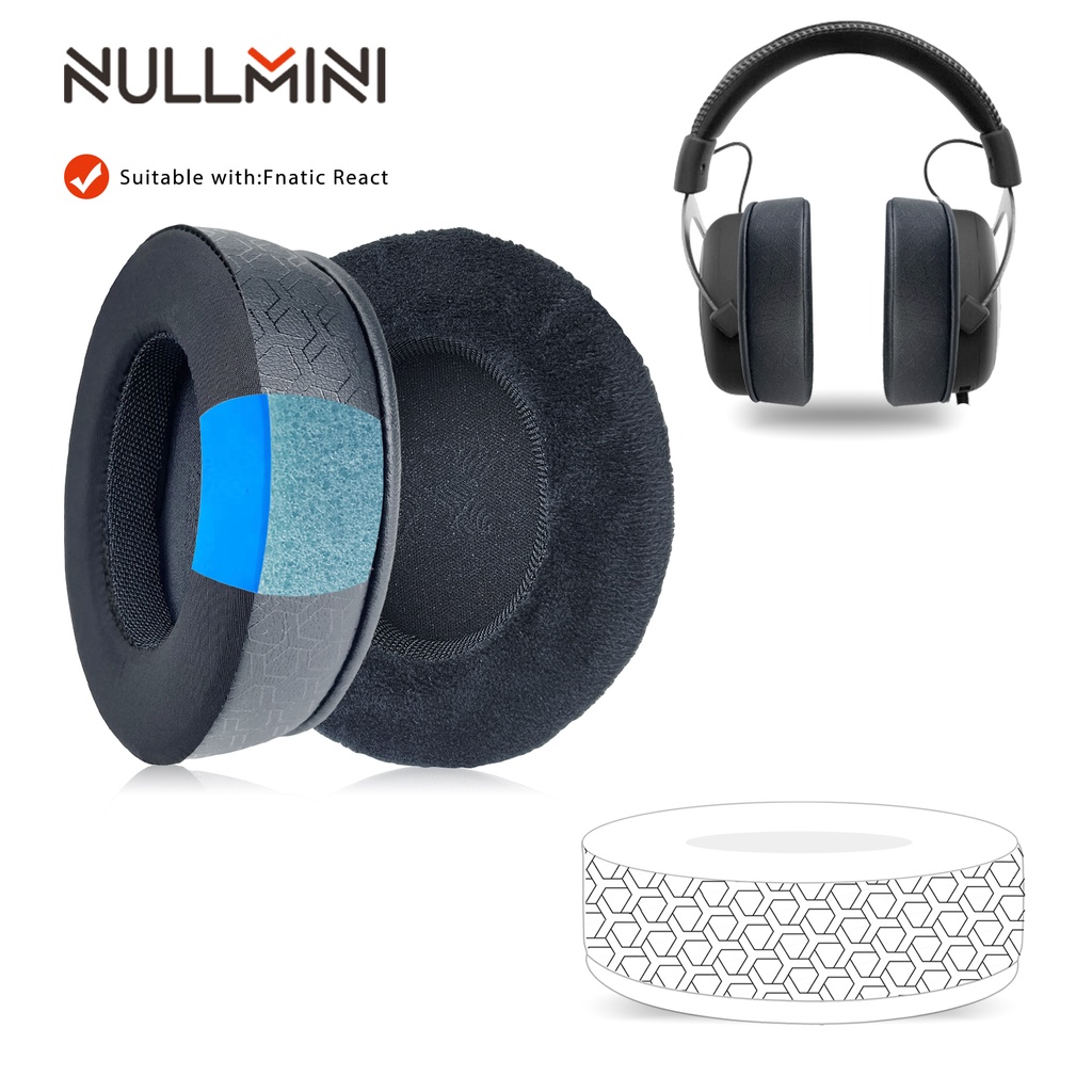 NullMini Replacement Earpads For Fnatic React Headphone Cooling Gel
