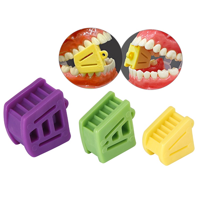 3Sizes Dental Occlusal Pad Rubber Bite Opener Blocks Mouth Prop Large