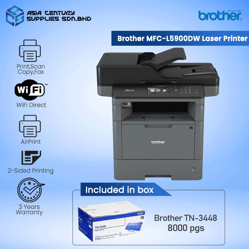 [FREE GIFT] Brother MFCL5900DW All In One Function Wireless Mono