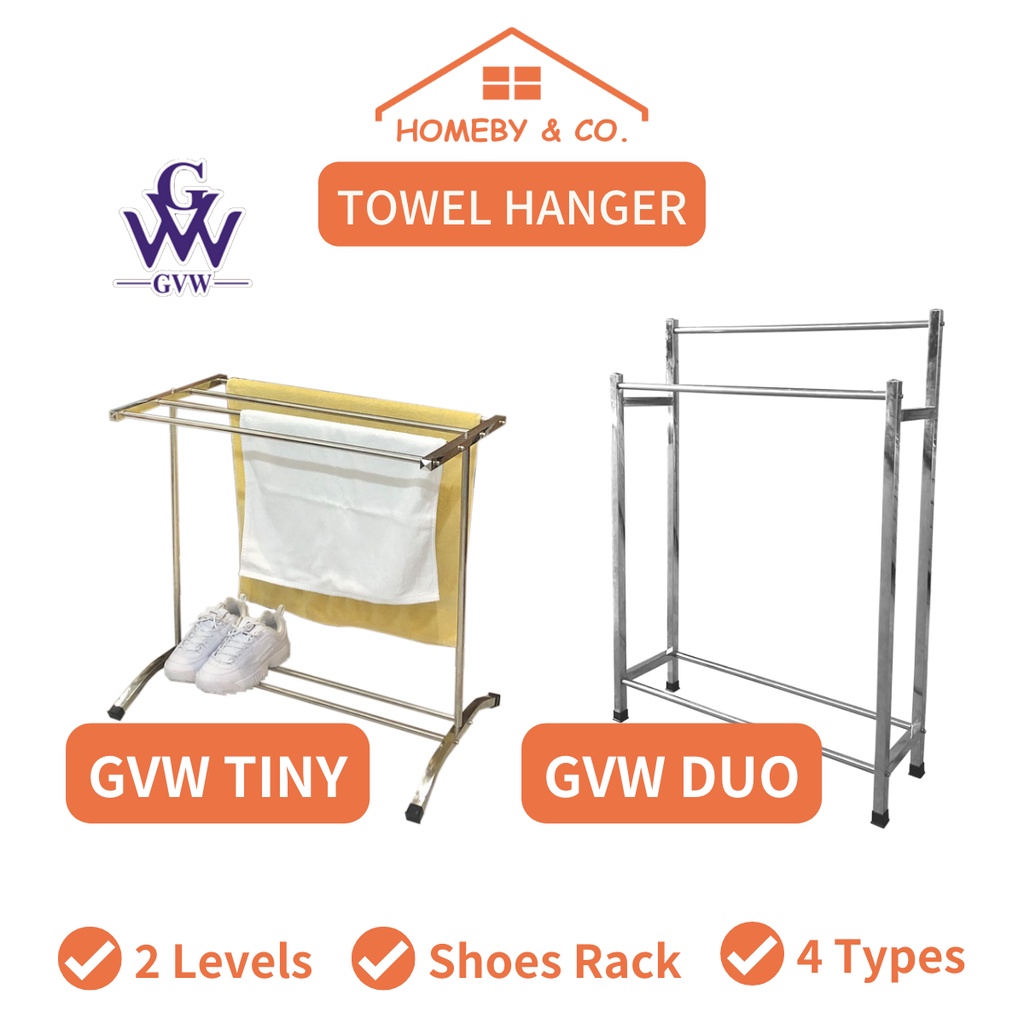 HOMEBY 【GVW TINY】Stainless Steel Towel Hanger/ Towel Rack/ Clothes