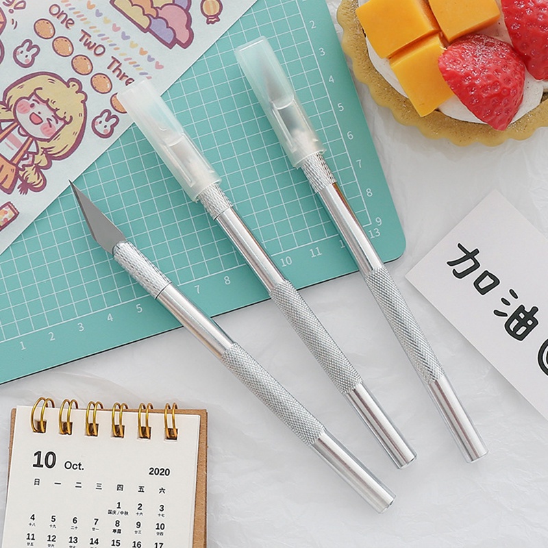Y&X Easy grip knife+5 spare blades, precision knife, craft knife, carving pen knife, sticker cutting stationery, paper cutting carving knife, art carving knife【雕刻刀】