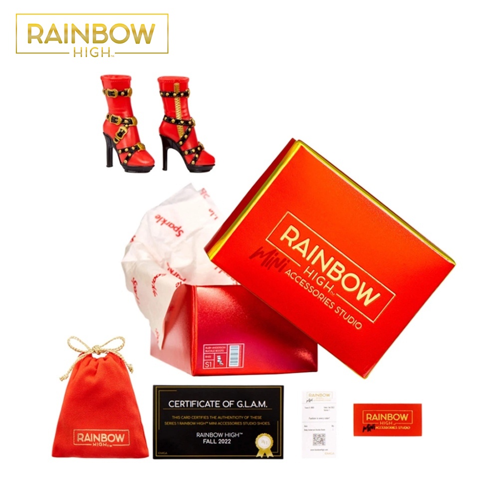 Rainbow High Mini Accessories Studio Shoes, 25+ High-End Mystery Fashion Collectibles (Random)