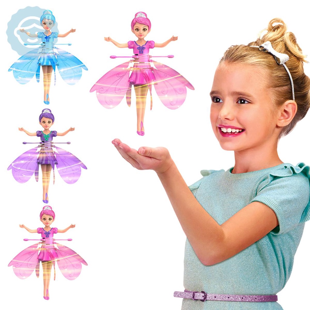 Flying Fairy Toy with Light USB Rechargeable Magic Flying Fairy Doll