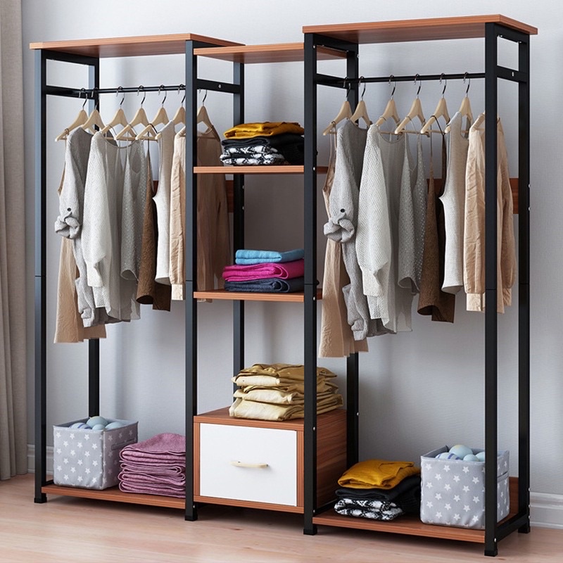 Wooden Rack Rak Baju Almari Baju Clothes Hanging Rack Ikea Clothes 