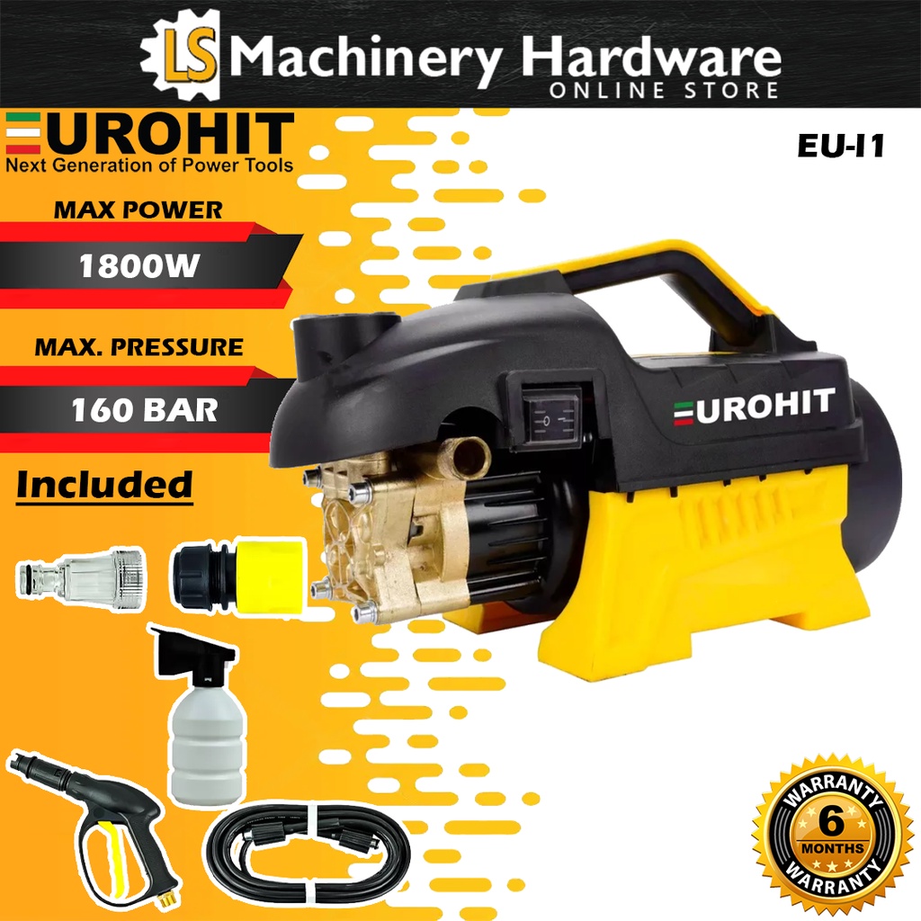 Eurohit 1800w 140bar High Pressure Cleaner EU-I1- Induction Motor ...