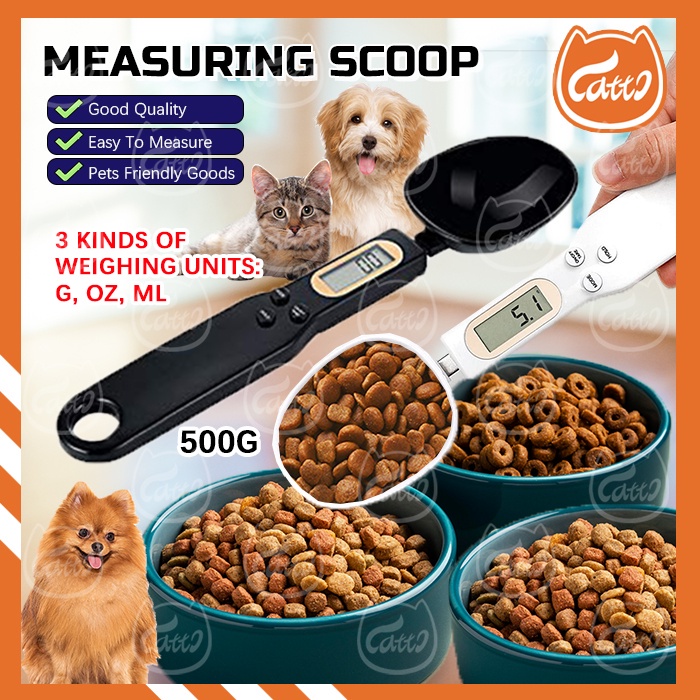 CATTO Premium Pet Food Scoop Kibbles Cat Pet Spoon Measure Weight Cat