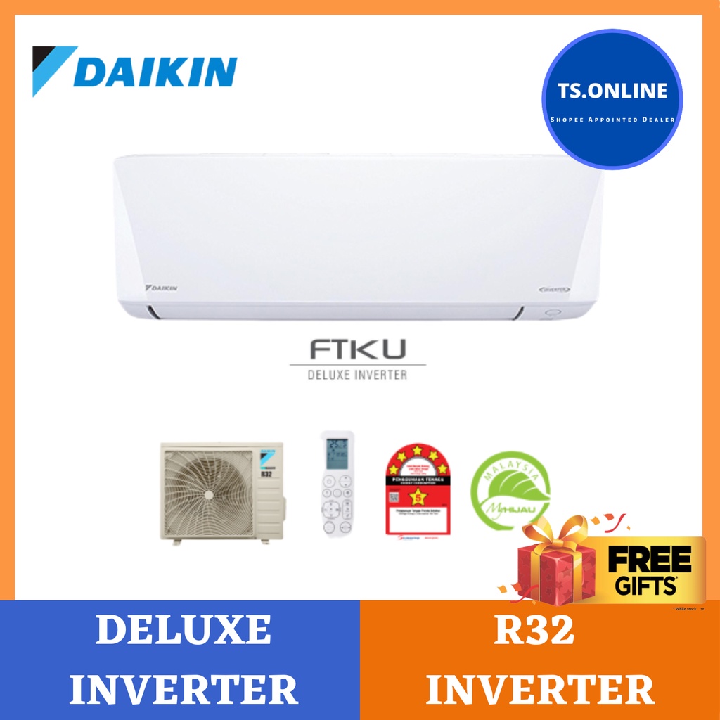 Free Shipping Daikin R Hp Inverter Wall Mounted Ftku Series