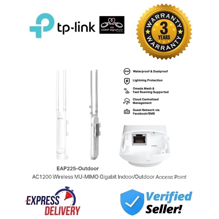 Access Point Esterno TP-Link EAP225 Outdoor - Wi-Fi AC1200Mbps, IP65, PoE, Mesh Omada - Foto 4