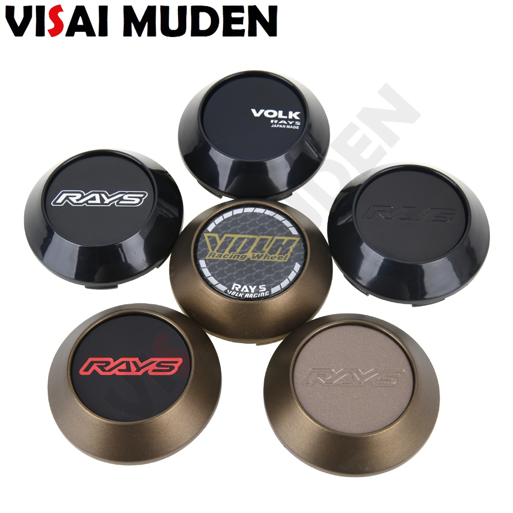 4PCS OD 68MM / ID 62MM Sport Rim Cap RAYS VOLK Racing Logo Sticker ...