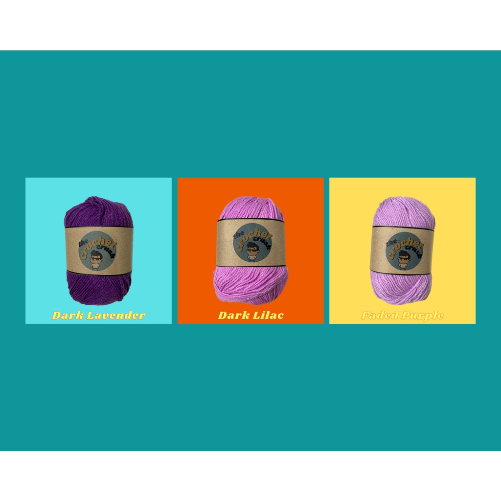 *Ready Stock* Benang Kait Yarn For Crochet / Knitting (Purple Palette