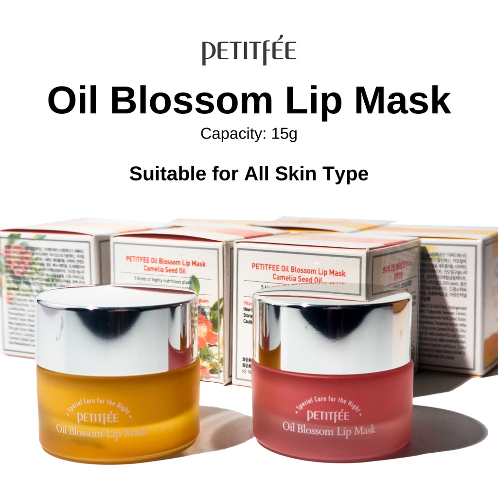 PETITFEE Oil Blossom Lip Mask Camelia Seed / Sea Buckthorn 15g [Beauty  Babe] | Shopee Malaysia
