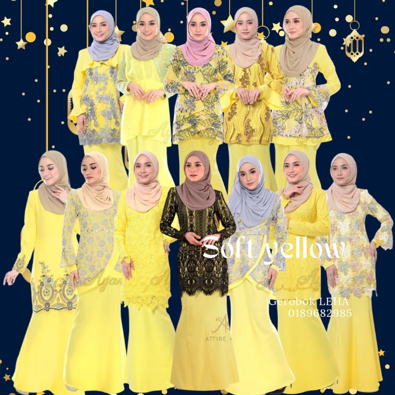 Softyellow Plus Size Kurung Baju Raya Ready Stock Baju Kurung Moden Baju Raya Plus Size