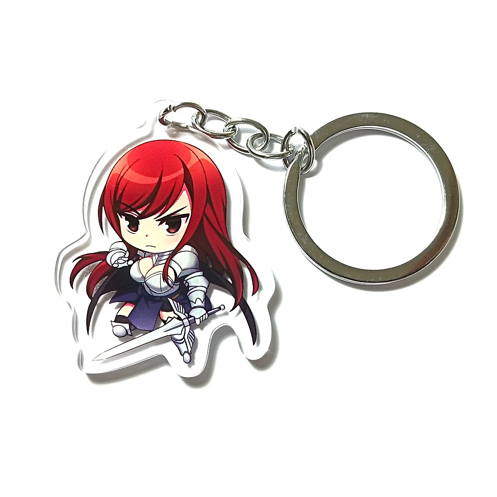Erza Scarlet Fairy Tail High Quality Anime Acrylic Keychain Shopee