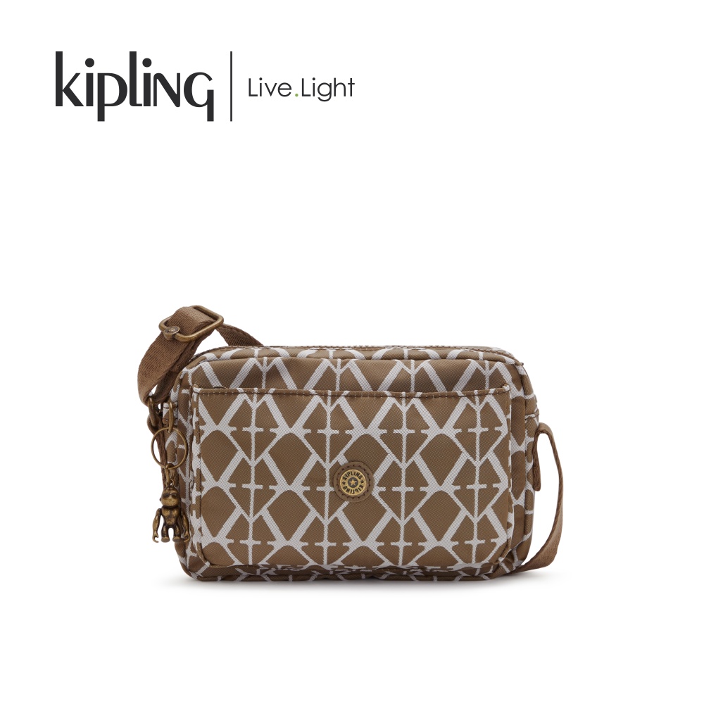 Kipling ABANU Signature Brown Crossbody Bag Shopee Malaysia