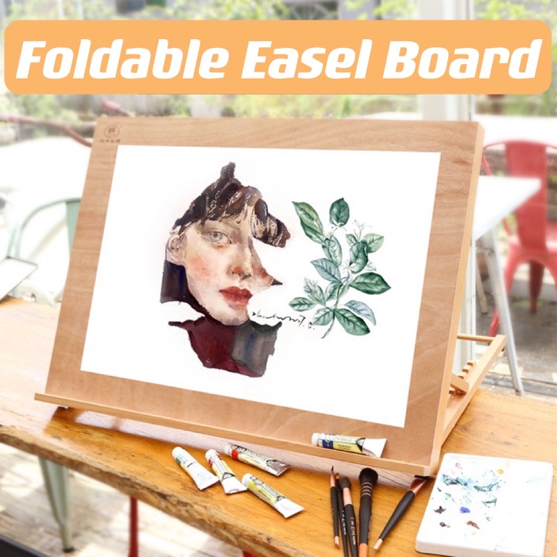 [Ready Stock]A3 Foldable Wooden Table Easel/Drawing Easel Stand/Drawing