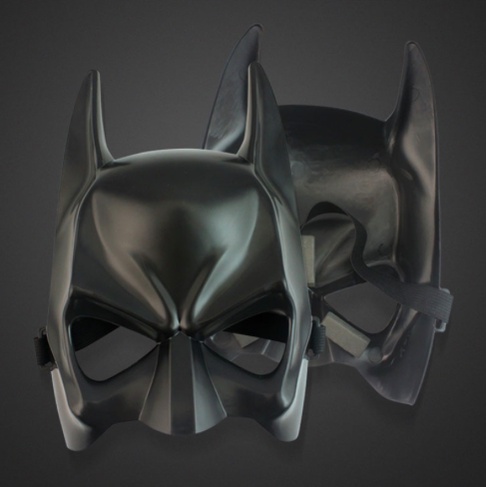 MSIA Ready Stock/ Halloween Half Face Bat Mask Cosplay Props Performance Mask Black Plastic Hard Shell Props Fancy Cool