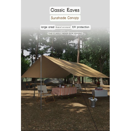 Canopy tent outdoor awning flysheet tent 4.5x6 big flysheet Shopee