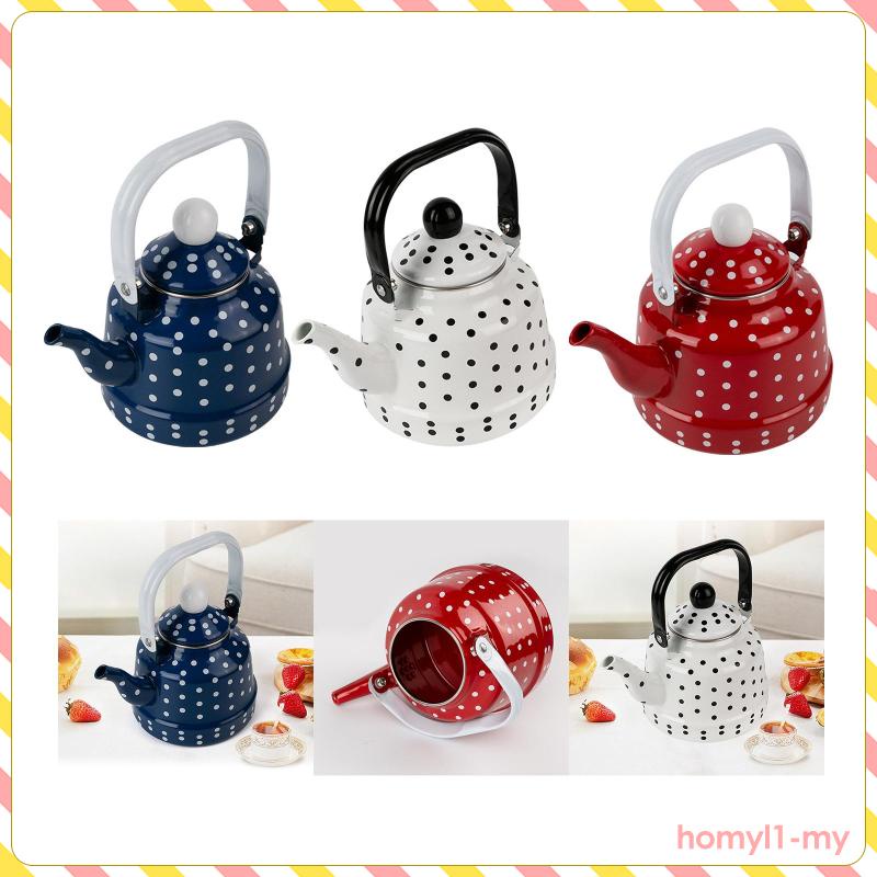 [HomylaeMY] Enamel Teakettle for 1L Multi Purpose for Restaurant Office Pot