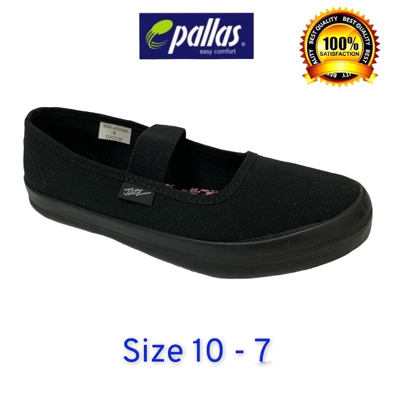 Pallas Jazz Black School Shoes Kasut Hitam Sekolah Kasaut Formal