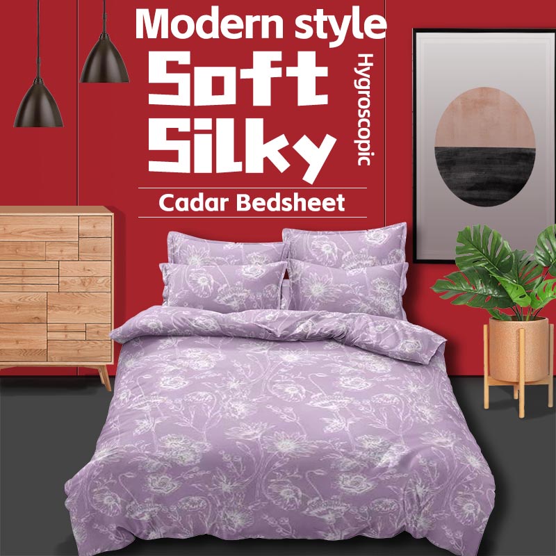 Cadar Queen 100 Cotton Bedsheet Queen Super Single Bedsheet With