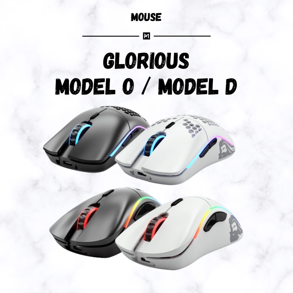 Glorious Model O / Model D Matte Black & White [Wired / Wireless