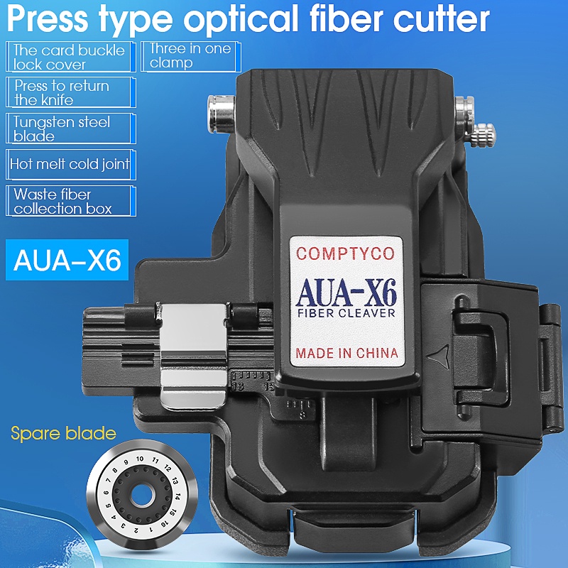 High 3-in-1 Optical Fiber Cleaver - Automatic Return Cutting Machine For Optical Fiber Cables, Includes 0.9mm Pigtail Slot, 0.25mm Bare Fiber Slot