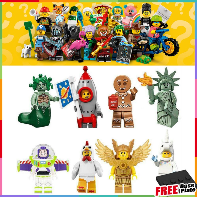 Statue of Liberty Minifigures Medusa Gingerbread Man Chicken Man Golden Warrior Lot Mini Figures Collection