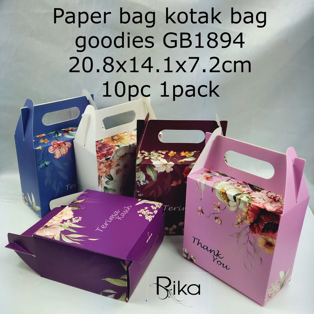 Paper bag kotak bag goodies GB1894 K108CM 10pc 1pack Shopee Malaysia