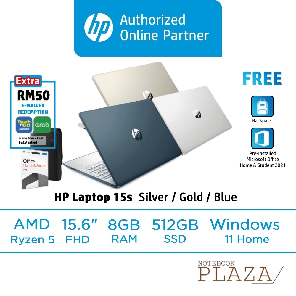 Hp Laptop 15s Eq2195au15s Eq2196au15s Eq2197au Amd Ryzen 3 5300u8gb Ram512gb Ssd156 Fhd 5656