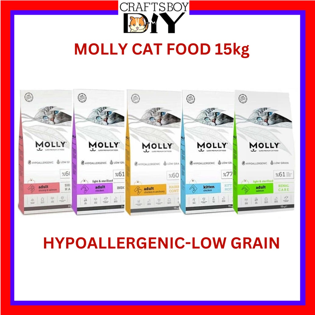 Molly Super Premium Cat Food15kg Shinny Hair Kitten & Mother Renal Care