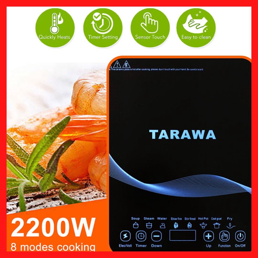 Warranty Touch Screen Induction Cooker Digital Control Tempered Glass Waterproof Hotpot Cooktop 2200W Periuk Induksi 电磁炉