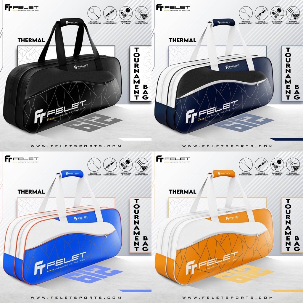 Felet TBAG612 Tournament Badminton Bag Thermal Bag Original 100% ...