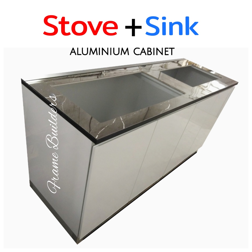 Stove + Sink Cabinet/Aluminum Kitchen Cabinet/Sink & Stove Cabinet