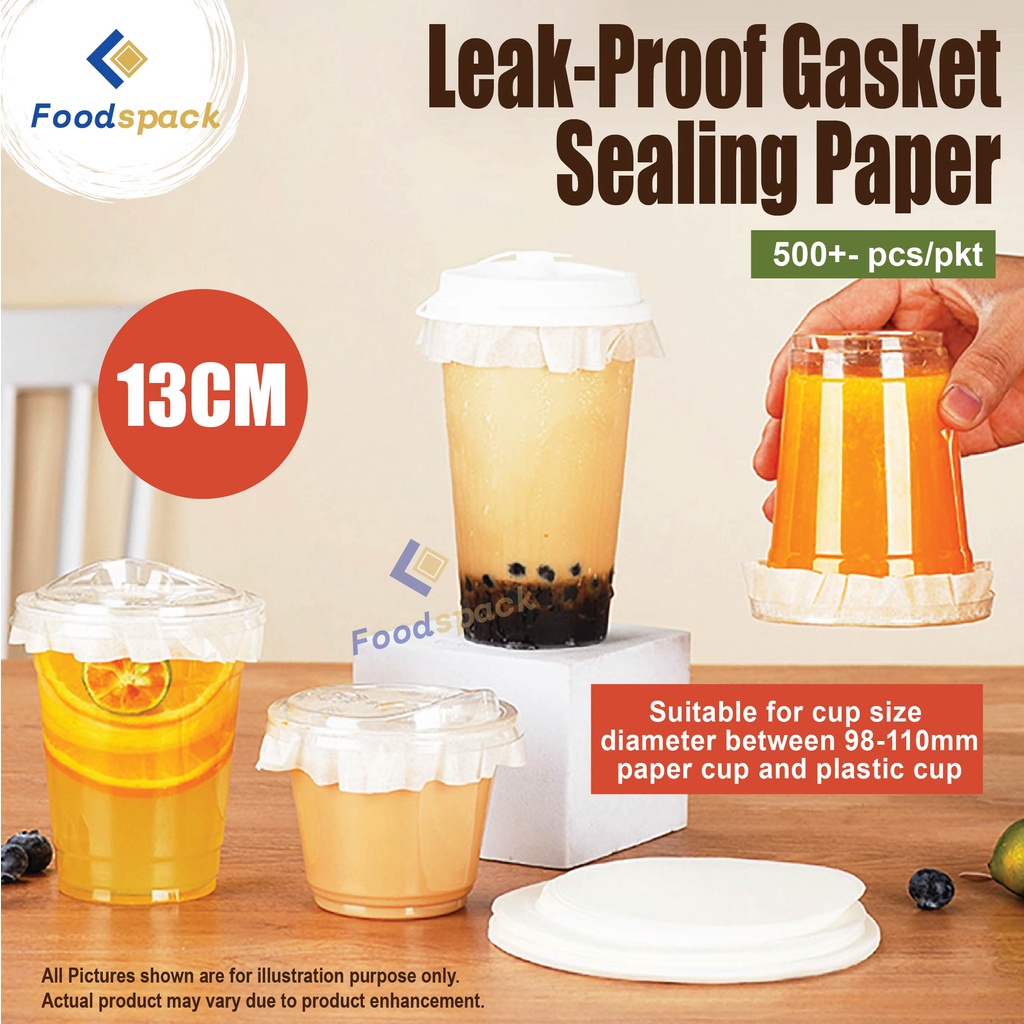 13CM LeakProof Gasket Sealing Paper for Takeaway Drinks Cup Lid (500