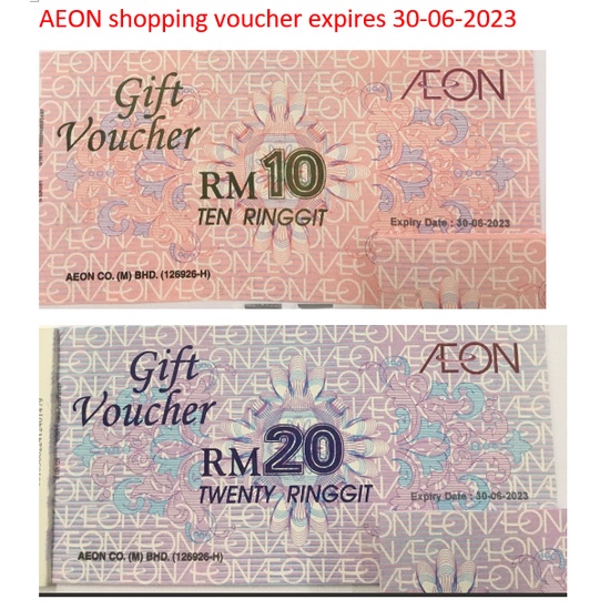 Aeon Gift Voucher RM10 and RM20 Shopee Malaysia
