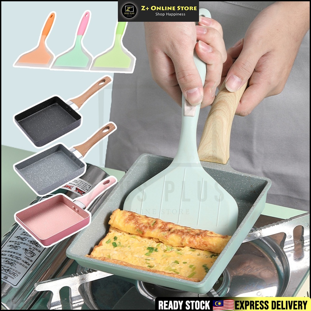 ZPLUS Japan Omelette Square Pan Non-Stick Tamago Frying Pan Silicone Shovel Breakfast Machine Fried Egg 方形日式 玉子烧 平底锅