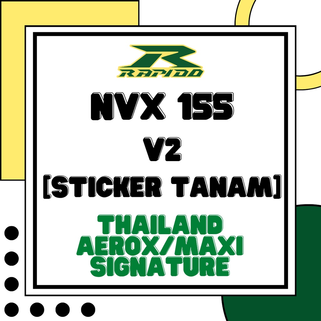 Yamaha Nvx V Thai Aerox Maxi Signature Rapido Body Cover Set Sticker Tanam Shopee Malaysia