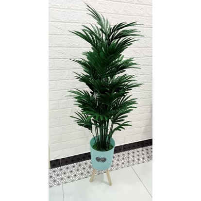 Pokok Hiasan Viral Palma pasu light blue berkaki 130cm (Artificial