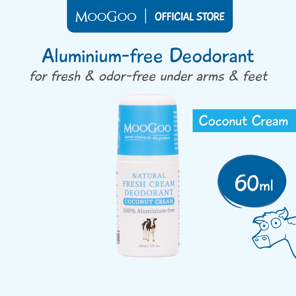 MooGoo Fresh Cream Deodorant Coconut Cream (60ml) Shopee Malaysia