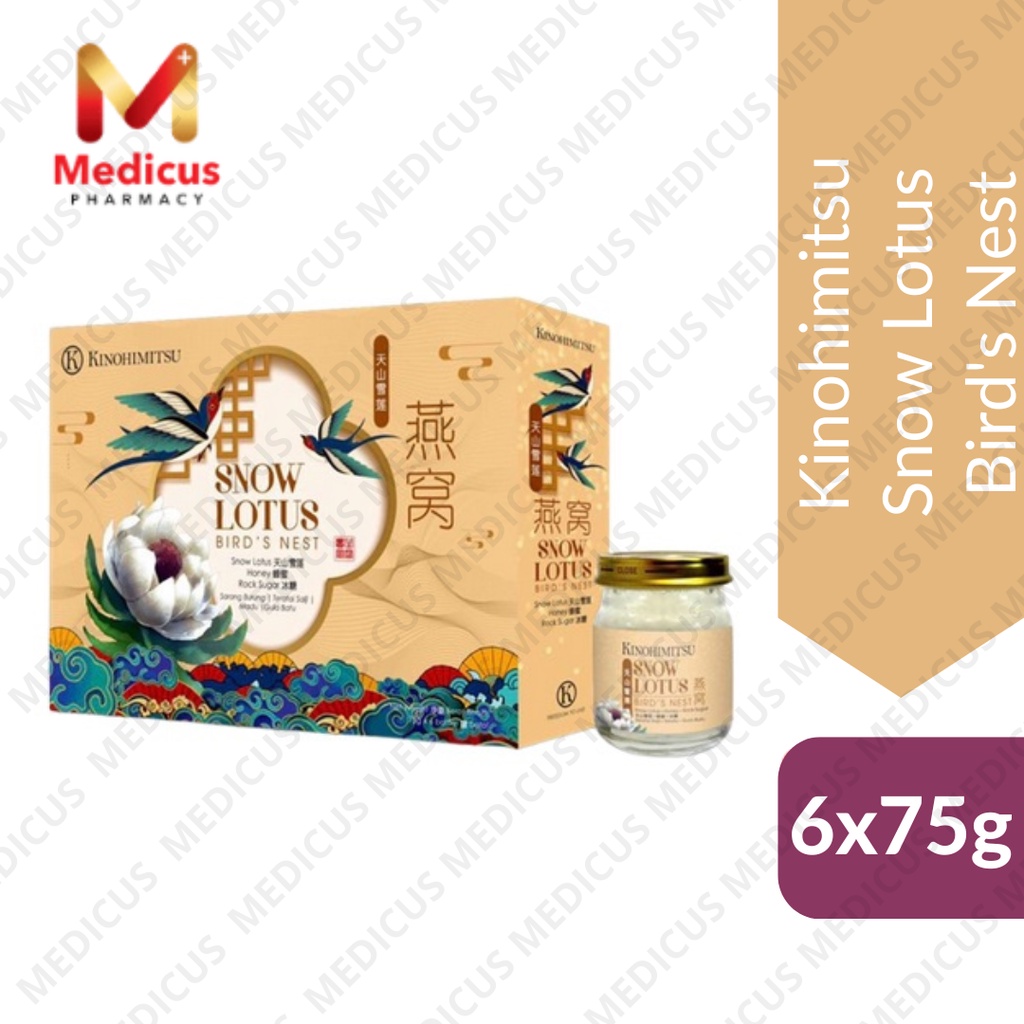 Kinohimitsu Snow Lotus Bird's Nest Chinese New Year Packaging 6x75g