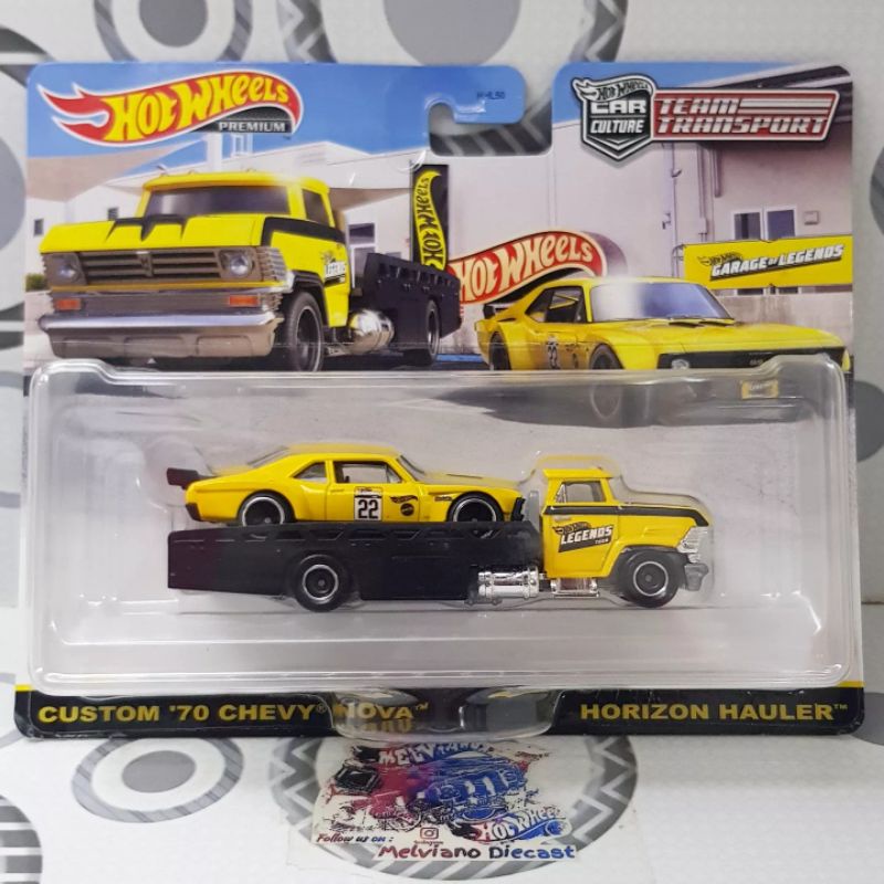 Hot Wheels Transport Custom 70 Chevy Nova Horizon Hauler Legends Tour ...