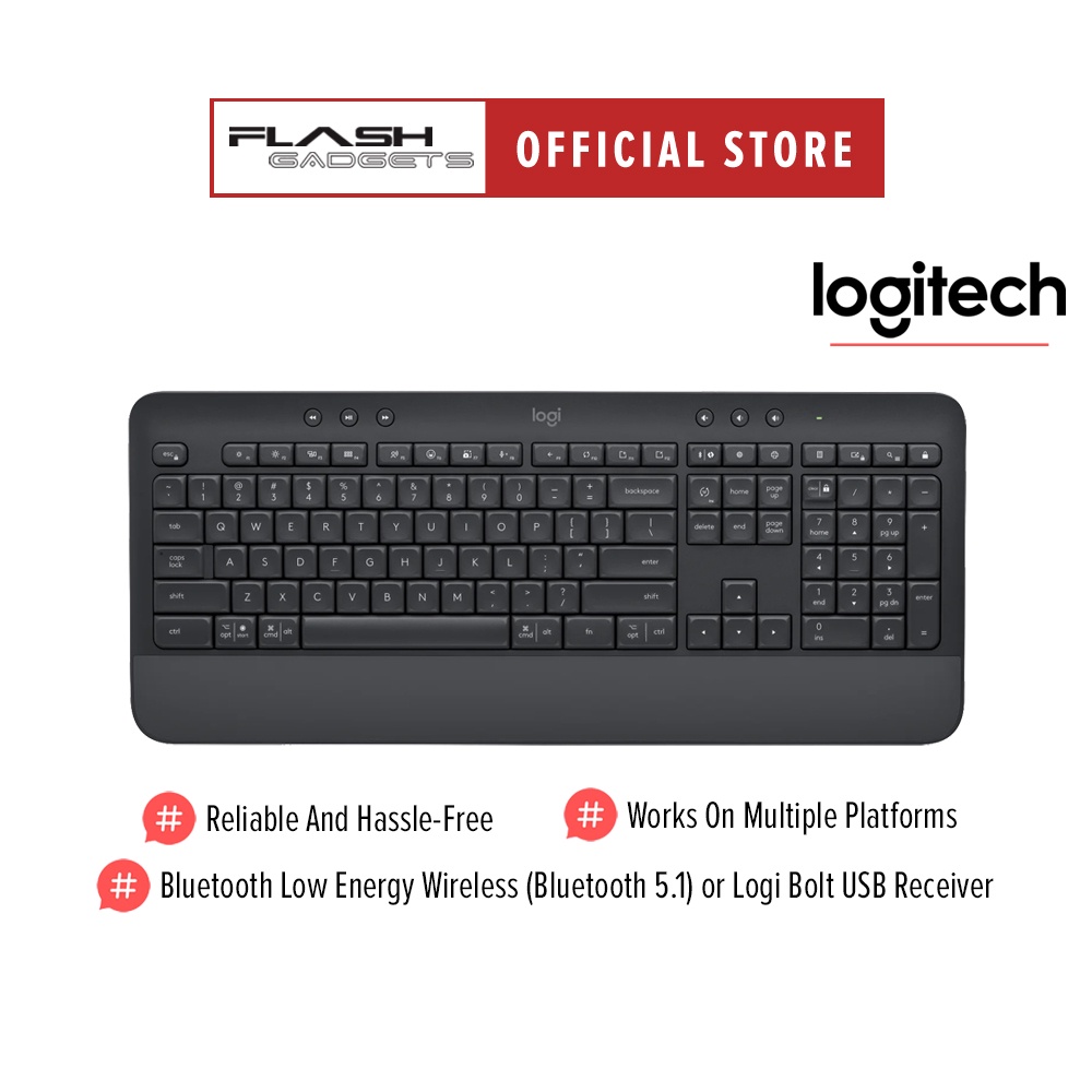 Logitech Signature K650 Wireless Keyboard With Ble Bluetooth Or Logi 