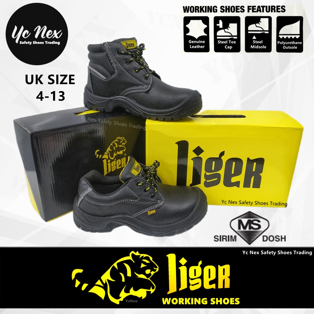 LIGER SAFETY SHOES / SAFETY BOOTS UK SIZE 4-13 LACE UP UNISEX LIGER WORK SHOES LG88 | LG99