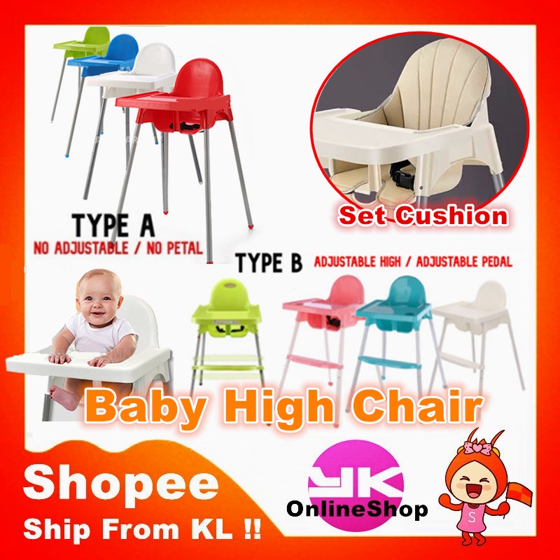 Ship From KL Baby Dining Chair Whole Set With Safety Seat Bely